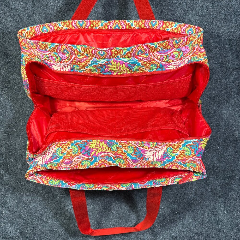 Vera Bradley Triple Compartment Travel Bag Paisley in Paradise Print - Picture 5 of 8